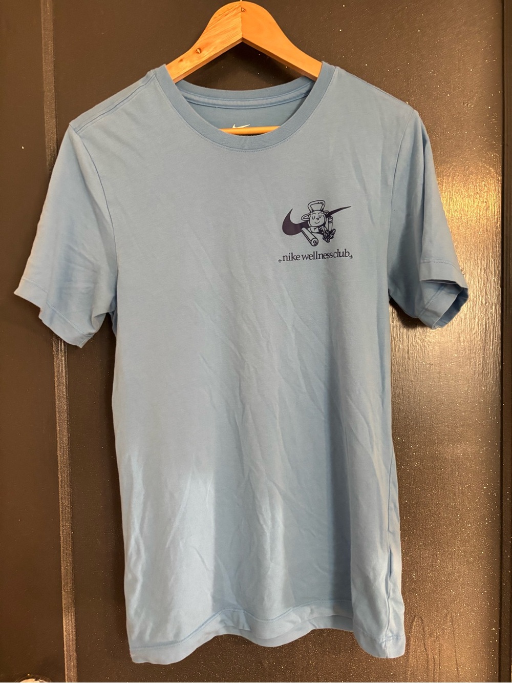 Nike Light Blue Wellness Club Short Sleeve Graphic Tee